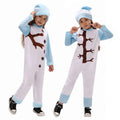 2026 Baige Party Holiday Kids Jumpsuit With Hat Children Winter Snowman Costume Pajamas Role Play Girls Christmas Clothing Suit
