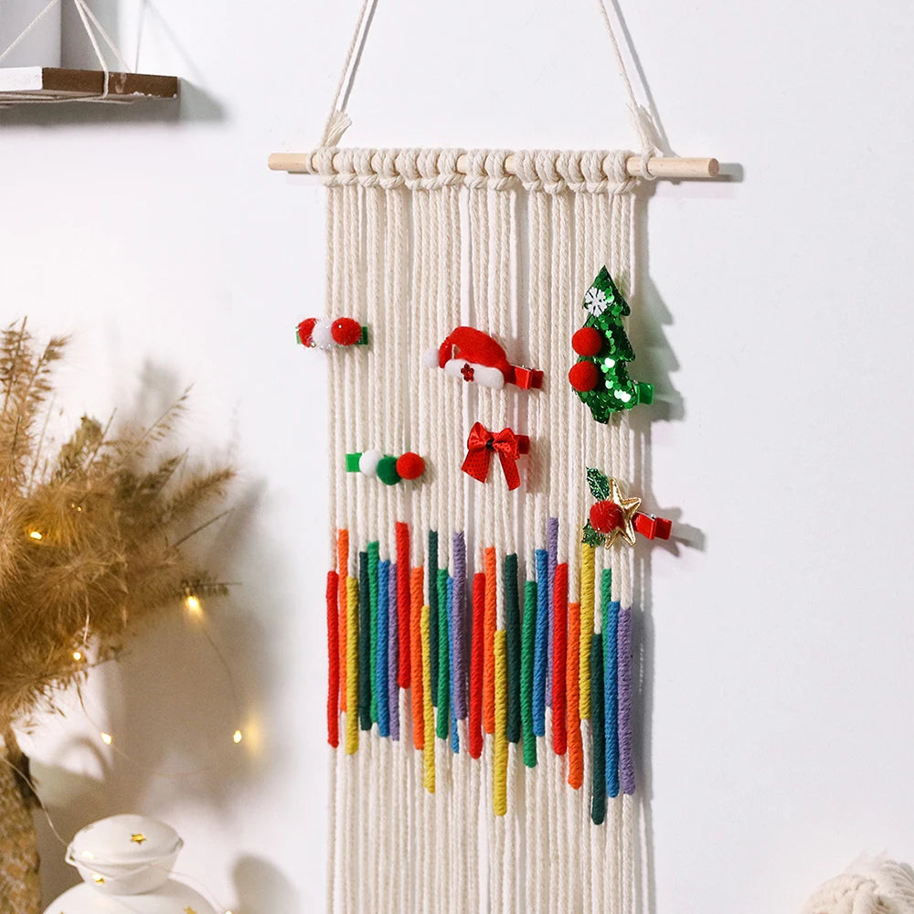 Christmas Home Decoration Tapestry Ins Nordic Creative Wall Hanging Hand-woven Crafts rainbow Wall Hanging