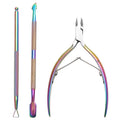 Wholesales 3 PCS Stainless Steel Gel Remover Cuticle Nipper Nail Pusher Set Nail Clipper MegaBDM