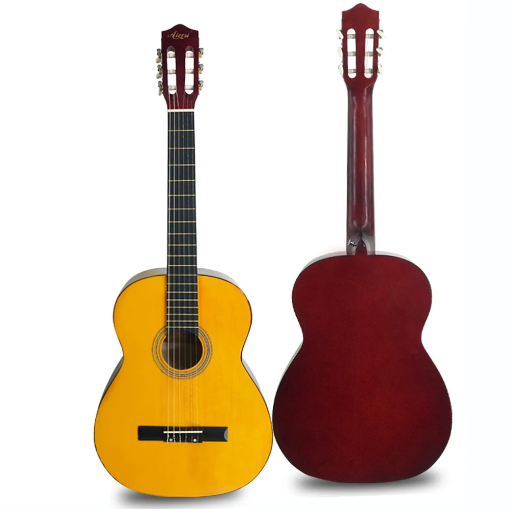 Aiersi Brand Hot Sale Handmade Plywood Nylon String Spanish Classical Guitar with Different Colours and Different Size