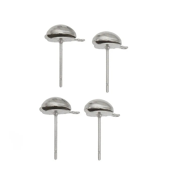 Stainless Steel Jewelry Component DIY Hang Charms Bead Shinny Ball Jewelry Earring Pin