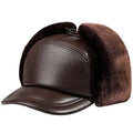 R012 Sheep Leather Hats Fleece Inside Fur Hat Natural  Leather Caps  Winter Beret Caps Baker Boy Hat