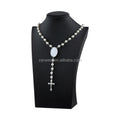 Zaneeta RTS Sublimation Rosary Necklace Custom Rosary Payer Beads Blank Necklace