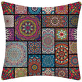 Moroccan Linen Throw Pillow Cushion Cover Group Geometric Patterns Patchwork Print Home & Hotel Use Rectangle Pillow Case