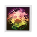 Flamingo Home Decor Luxury Square Shadow Box Frame Custom Wall Lights Indoor Modern 3D Night Light Desk Lamp