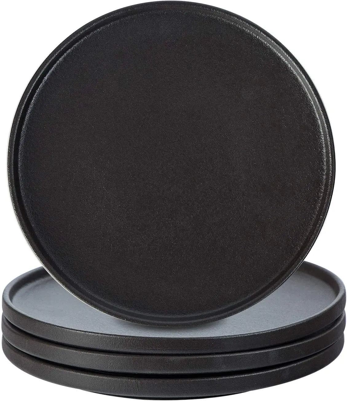 Kaiwoo 2022 Ceramic Dinner Plate in Black and White Matte Nordic Style for Restaurant Hotel or Household Steak Serving