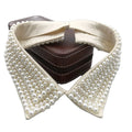 Vintage Style Women's Diamond Pearl Choker Necklace False Fabric Collar Religious Style for Party Occasions