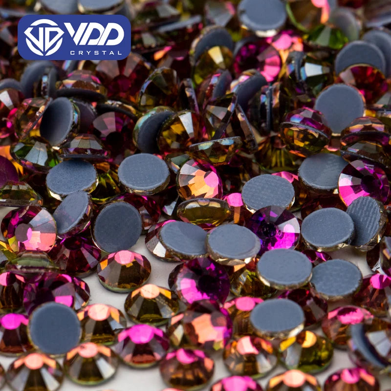 VDD 038 Rose Flare High Quality Hot-Fix Glass Rhinestone Crystal Flatback Strass Stones DIY Garment Decoration Wedding Dress