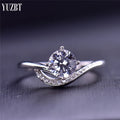 Solid Silver 925 Original Brilliant Cut 1 Carat Diamond Test Past D Color Moissanite Cute Fox Ring for Women Party Fine Jewelry