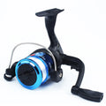 200 Type Blue Small Lure Fishing Reel with Line Spinning Wheel Fishing Reel 200 Folds Electroplating Sea Rod Fishing Wheel