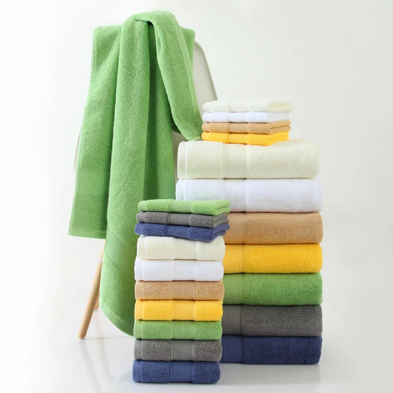 Custom Jacquard Satin 5 Stars Hotel Towels 100% Cotton Luxury Bath Towel Sets 70*140