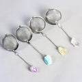 Wholesale Food Grade 304 Stainless Mesh Tea Strainer Ball Healing Stone Gemstone Crystal Tea Infuser Strainer