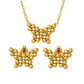 French Romantic Design Handmade Stainless Steel Butterfly Ball Earnail Necklace Jewelry Set Women