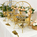 2026 Fancey Gold Embellished Banuate Ornate Chafing Dish Buffet With Hanging Lid Transparent Cover Butterfly Chaffing Dishes
