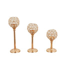 NEW Metal Crystal Bowl Candelabras Tall Crystal Votive Candle Holders Elegant Crystal Candle Centerpiece Table Wedding Decor