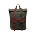 2023 New Chinese Manufacturers Custom Vintage Waxed Canvas Leather Backpack Zipper Large Capacity Luxury Business Women's