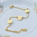 High Quality Fashionable Jewelry 18k Gold-plated Stainless Steel Double-sided Corroded Faith Arabic Bracelet