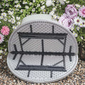 Hot Sale Modern White Lightweight Foldable Garden Table Chair Set for 8-10 People Plastic Outdoor Banquets Weddings Parties
