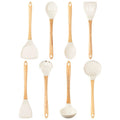 Hot Sell 8 Pcs Silicone Kitchen Utensil Tool Set Kitchen Accessories Heat Resistant Kitchen Cooking Tool With Wood Handle