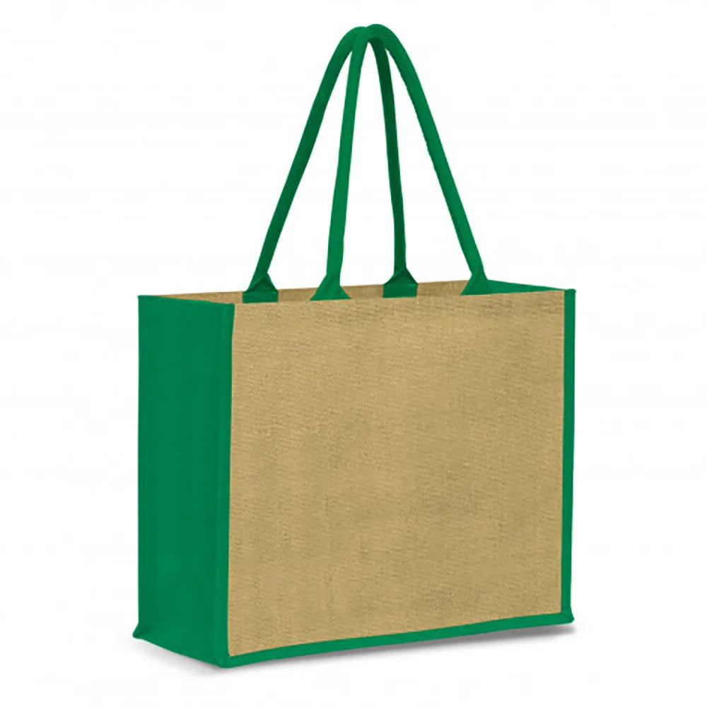 Reusable Eco-friendly Striped Ladies Jute Tote Bags with Zipper and PP Webbing Handles Wholesale Luxury Travel Bags for Women