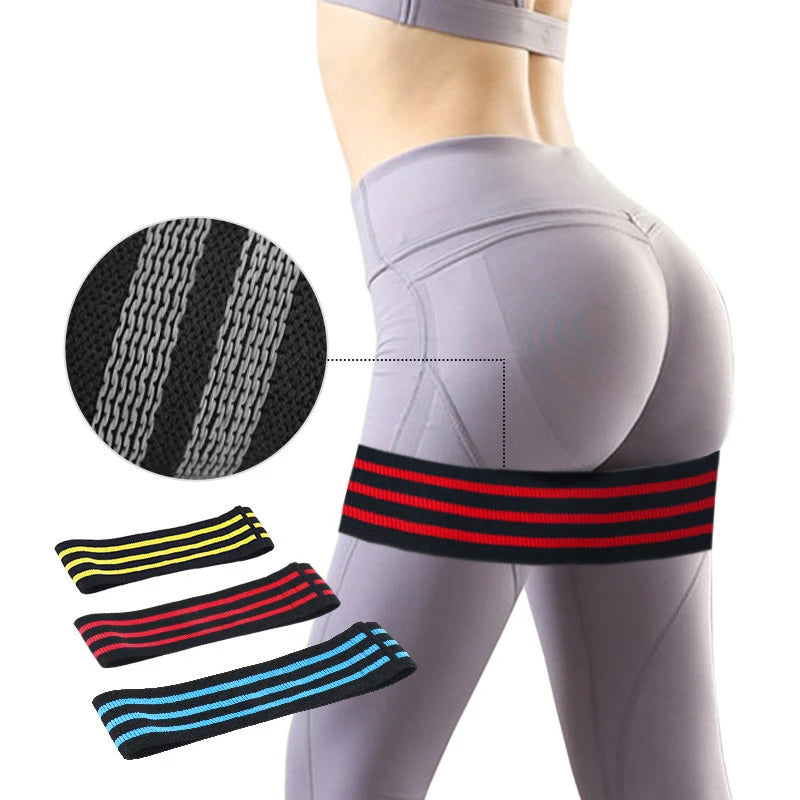 Custom Workout Yoga Pilates Elastic Durable Polyester Spandex Stretch Cross Fit Hip Circle Booty Resistance Band for Women Girls