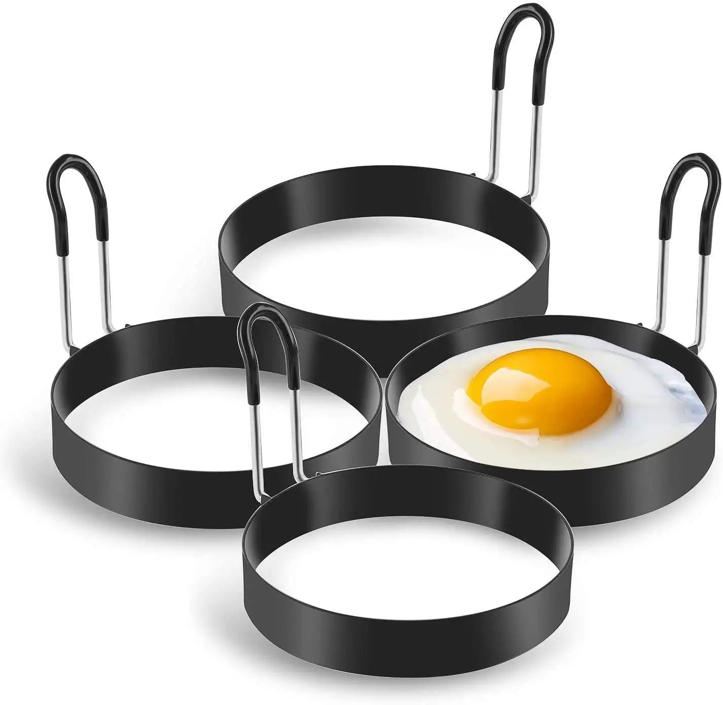 Fried Egg Pancake Omelette Mold Non Stick Stainless Steel Egg Cooker Ring Molds for Muffins Sandwich