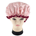 QUIET GIRL Customized Personalized Reusable Shower Caps Fancy Luxury Shower Cap Plam Leaves