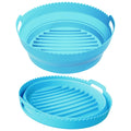 Hot Air Fryer Accessories Set Reusable Air Fryer Liners Silicone Air Fryer Basket for Baking Roasting Microwave