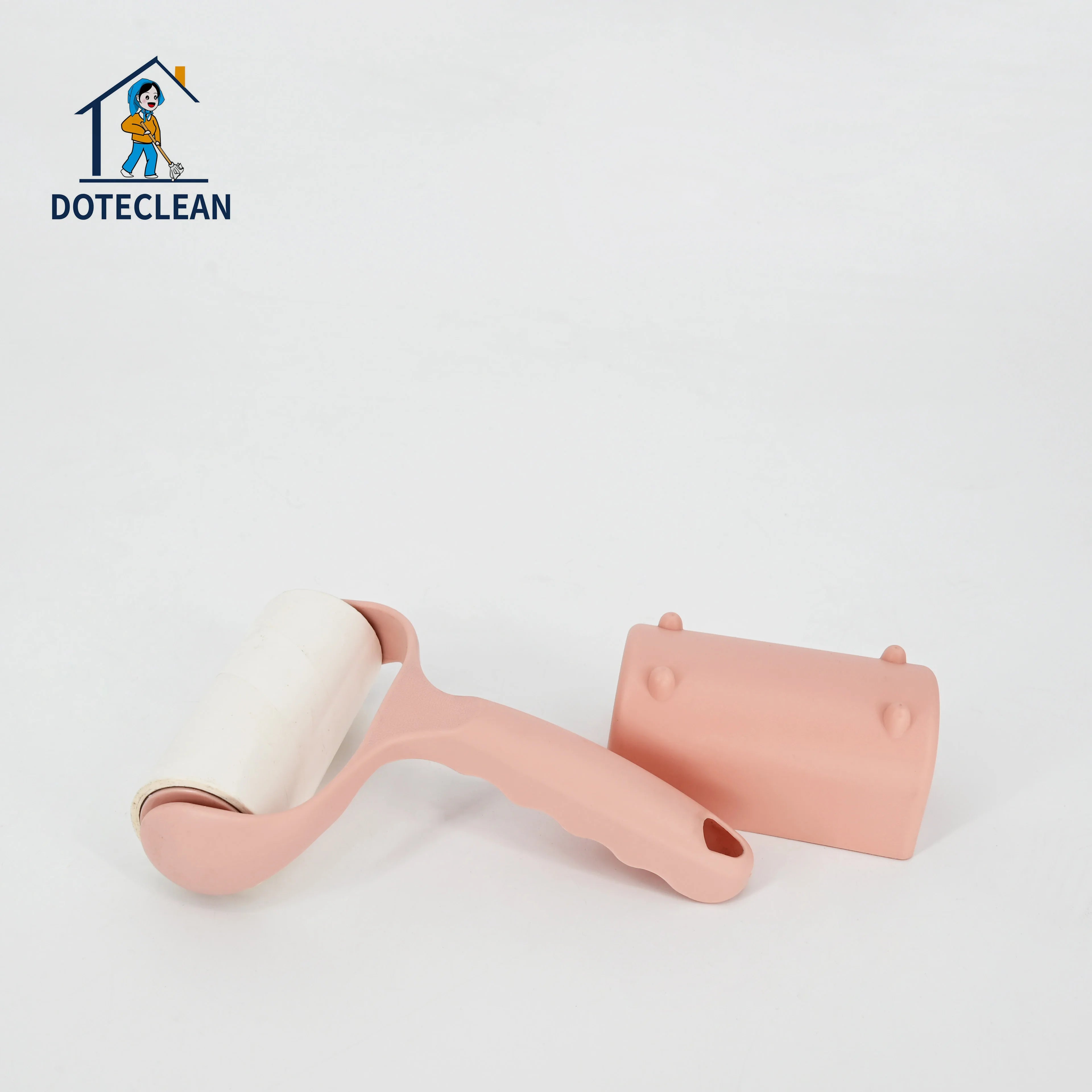 New Detachable Built-in Flip Cover Dust Removal Adhesive Roller Type Manual Household Pet Hair Clothing Remover Plastic