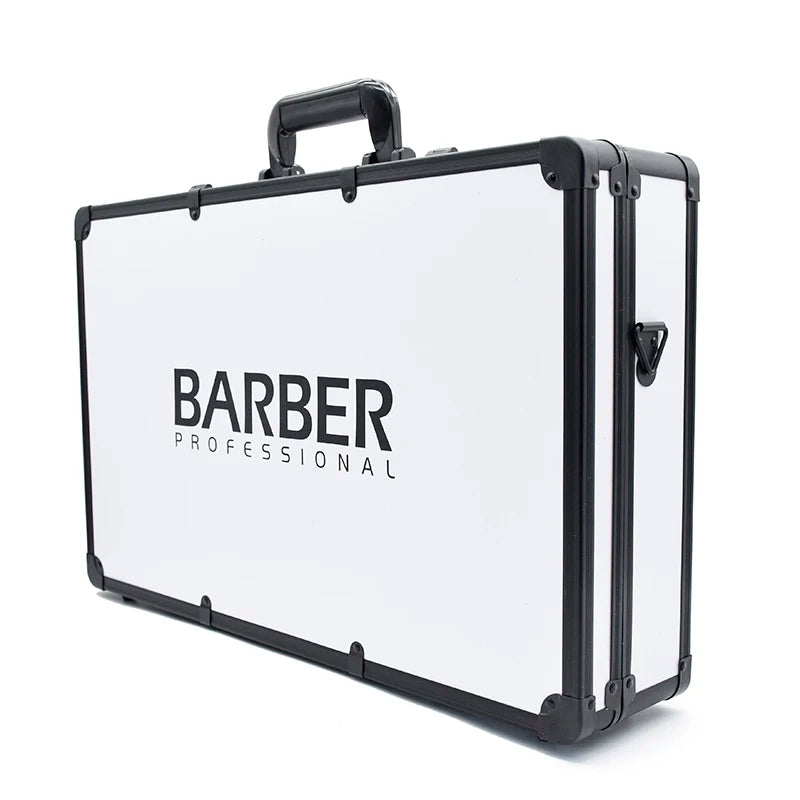 Barbertop Salon Barber Accessories Storage Case Tools Box Aluminum With Password Lock Portable Barbershop Carrying Suitcase