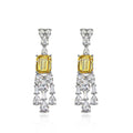 Latest Fashion Jewellery Bridal Party White Cubic Zircon Long Earrings for Women