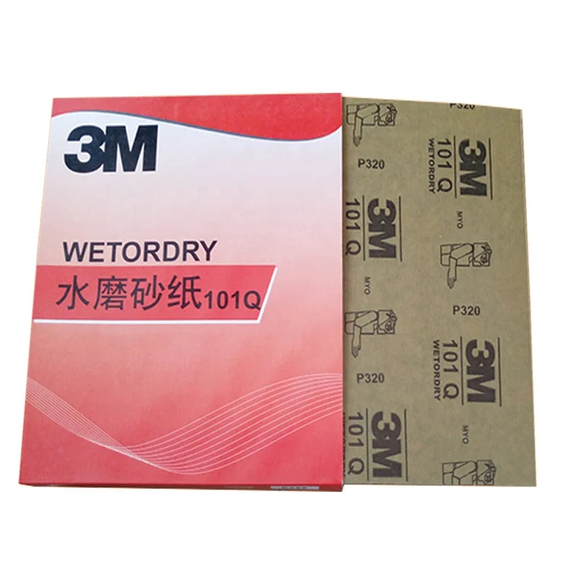 3M101Q Automobile Water Abrasive Silicon Carbide Water Resistant Sandpaper 60#-800# Grit 280x230mm Size for Grinding & Polishing