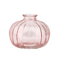 Pink Color Small Pumpkin Flower Bud Vase Different Color Mini Recycled Glass Desktop Vase