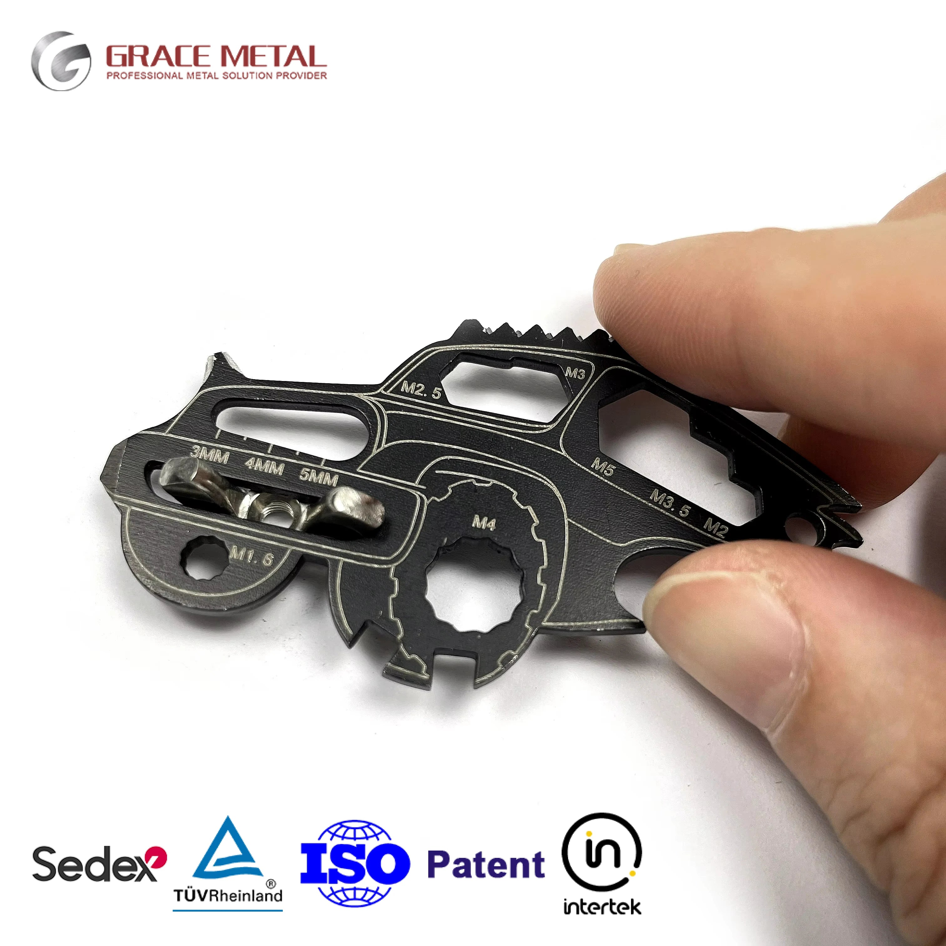 Personalized Souvenir 16 in 1 Car Shape Giveaway Mini Gifts Metal Keychain Multi Tool EDC Gadgets Custom LOGO Design Key Chain