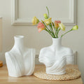 Nordic Human Body Large Flower Arranger Flower Art Home Hydroponic Creative Ceramic Vase