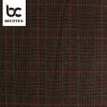 Knitting Check Jacquard Polyester Spandex Luxury Fabric for Overcoat