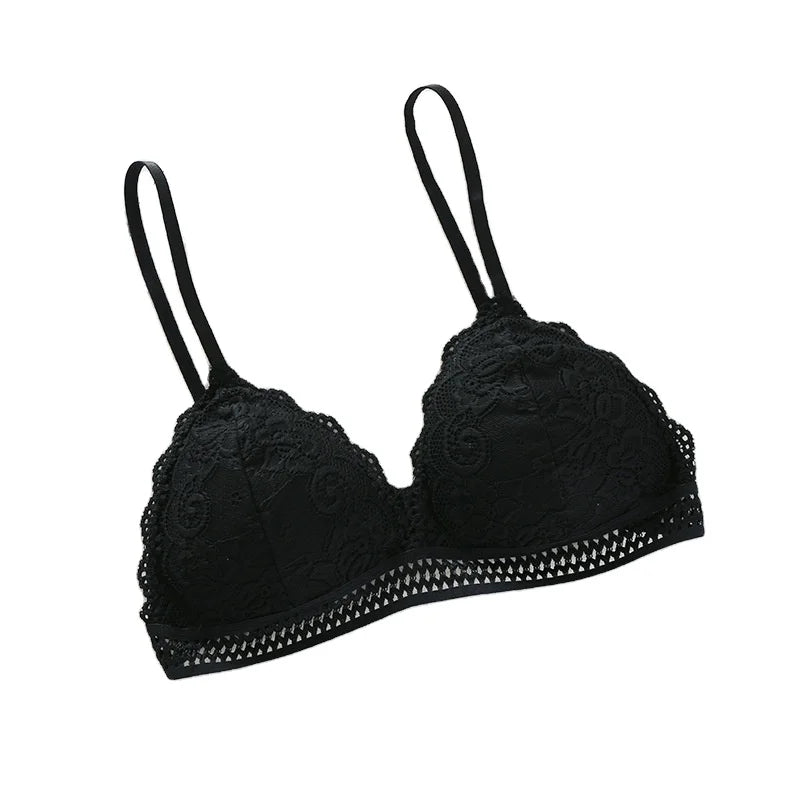 High Quality Casual Style Bras Free Lace Steel Ring Sexy Suspenders Triangle Cup Underwear Wholesale Fabric Woven Free Shipping