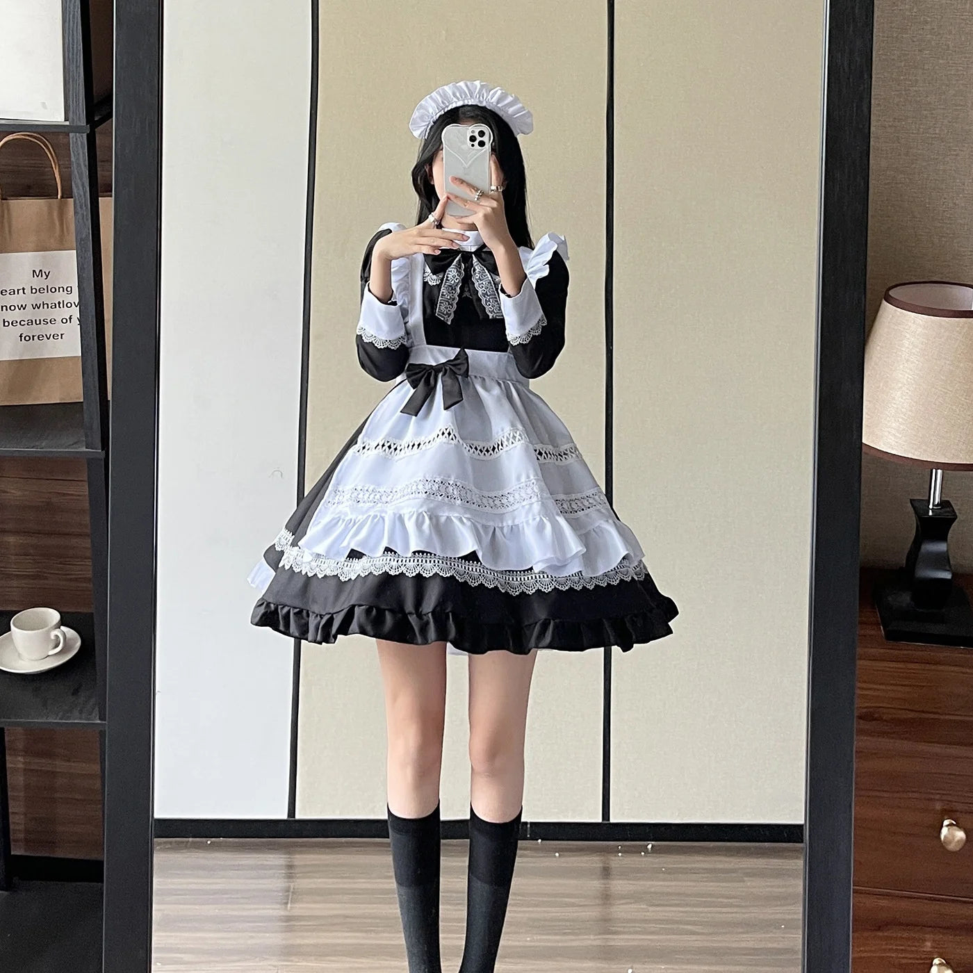 Cross-border English Long-sleeved Maid Costume COSPLAY Plus-size Lolita Soft Girl