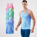 Colorful Training Sports Vest Sweat-Wicking Sleeveless Sports I-tank Top Vest Men's Running Workout Vest