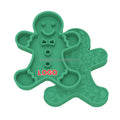 All in One Silicone Pet Bowl New Design Gingerbread Man Shaped Dog Bowl Personalized Christmas Feeders