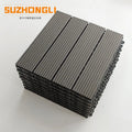 Outdoor DIY Waterproof Anti-Slip Square Maple Composite WPC Decking Tiles Board for Garden Interlocking