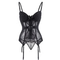 Sexy Corset Lingerie for Women Lace Corset Bustier Garter Straps Overbust Corset Boudoir Outfits