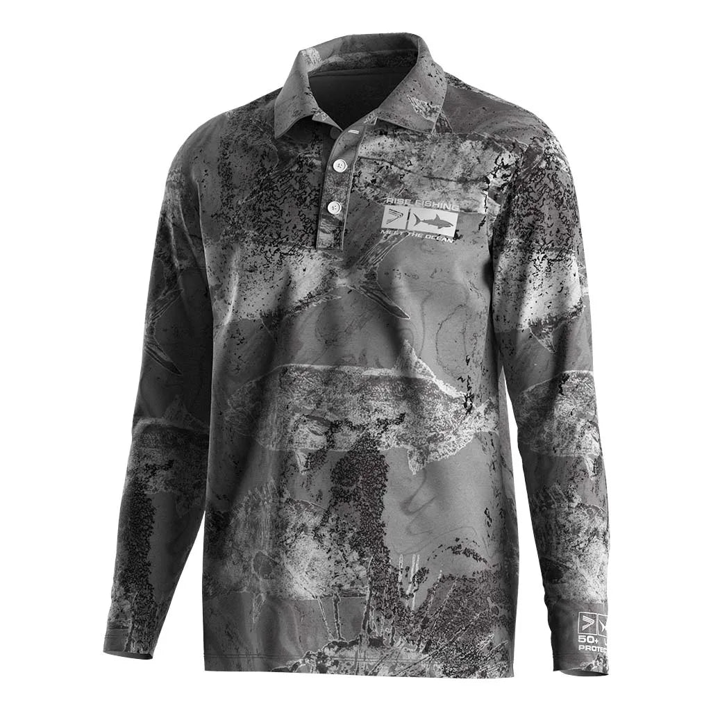 RISE AquaFlex UPF50+ Fishing Polo Durable and Breathable for Fishing and Hunting