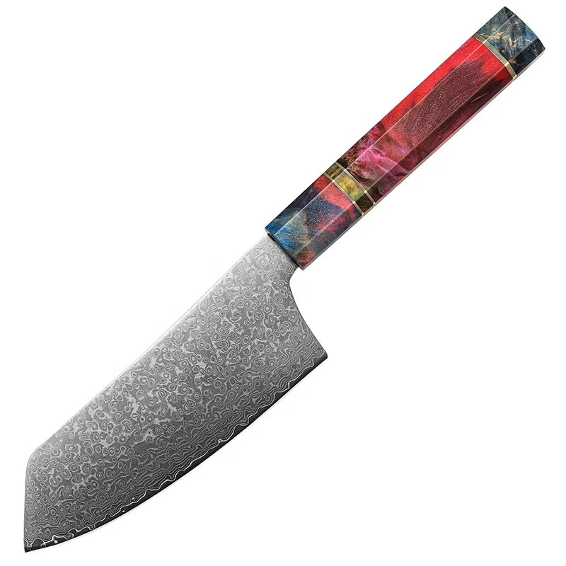 6.5 Inch Cleaver Knife JDH Damascus Kitchen Knife 67 Layers Damascus Steel with Wood Handle Random Color
