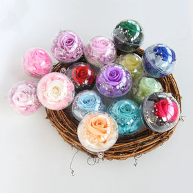 Food Grade Plastic Cheap Gift Decoration Can Open Hollow Christmas 20mm Acrylic Ball Flower