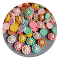 Mixed Style Smiling Sunflower Floral Resin Flat Cabochon DIY Jewelry Mobile Phone Charm Decoration Crafts