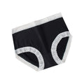 Seamless High Waist Panties with Lace Nylon Plus Size Good Breathability and Elasticity Slimming Solid Pattern