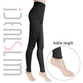 High Waist Stylish Compression Leggings Black Footless Tights Pantyhose