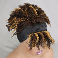 New Afro Kinky Curly Bob Wig With Bangs Machine Made Wear and Go Wig Cheap Glueless Indian Hair Bob Wigs
