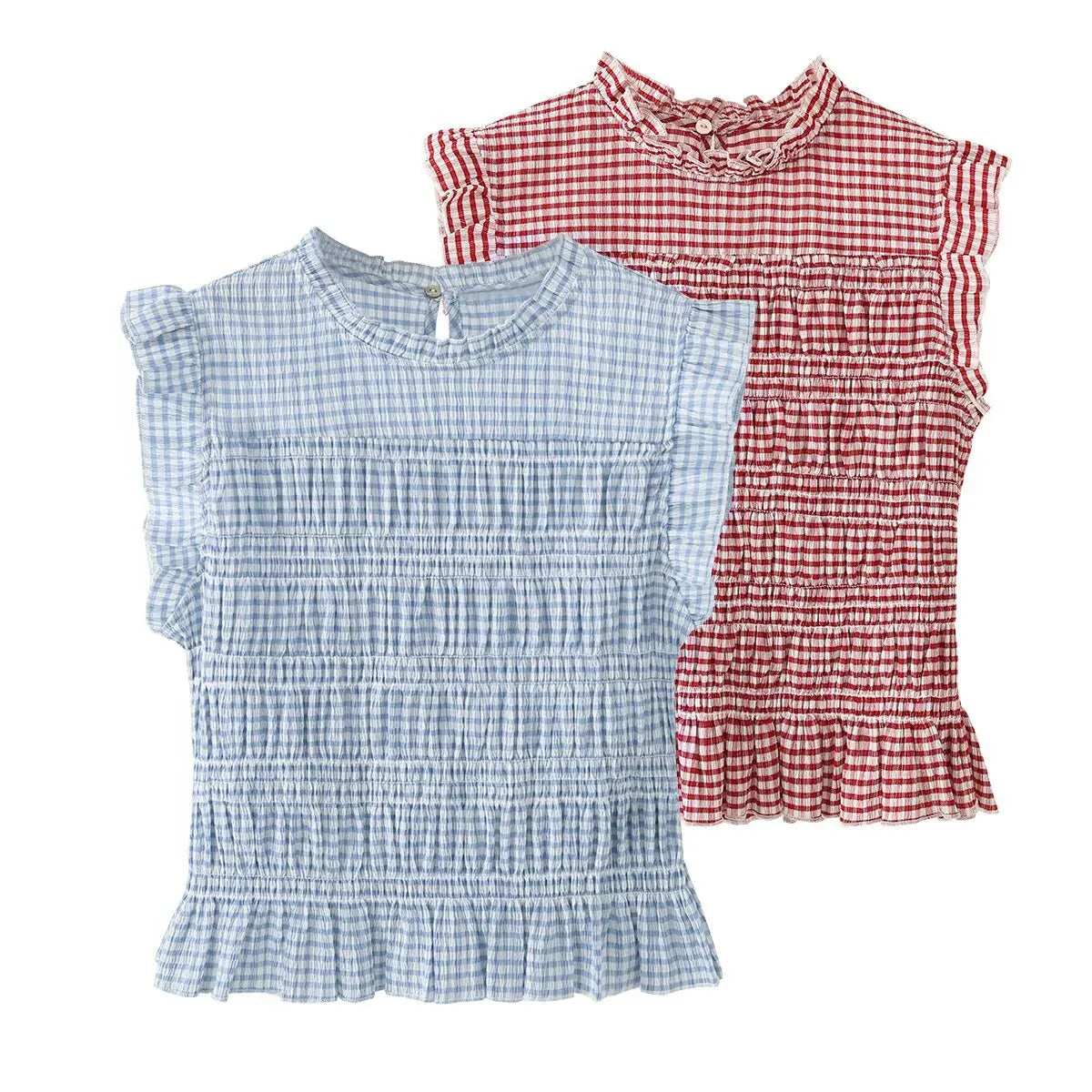 Elegant Casual Plaid Knitted Sleeveless Women's Summer Tank Top Breathable Eco-Friendly High Street Fashion Commute New 2026